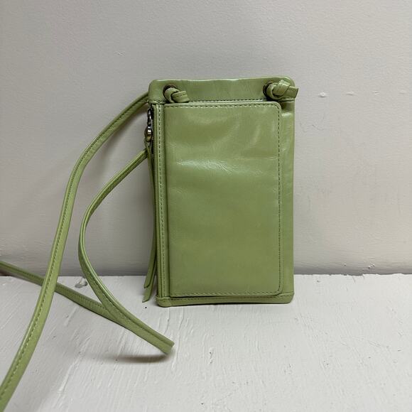 Hobo Agile Leather Crossbody Wallet Bag‎ in Green - Picture 2 of 8